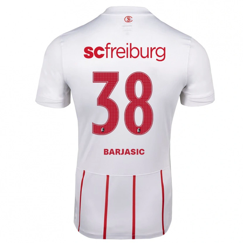 Danxen Dame Josip Barjasic #38 Hvit Rød Gul Bortetrøye Drakt Trøye 2026/27 Skjorter T-Skjorte