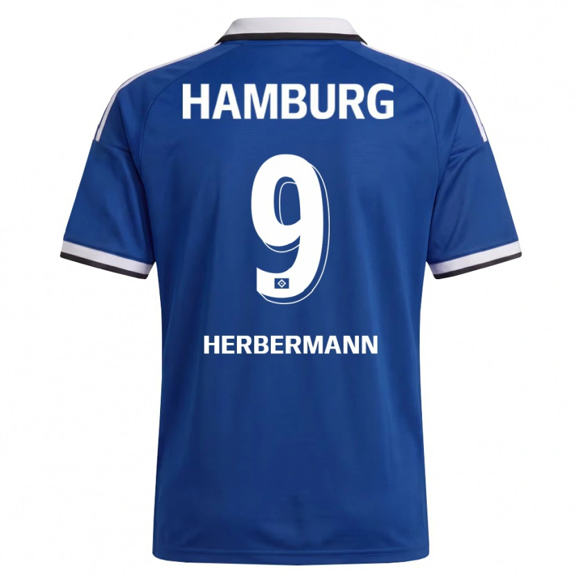 Danxen Dame Kevin Herbermann #9 Hvit Blå Bortetrøye Drakt Trøye 2026/27 Skjorter T-Skjorte