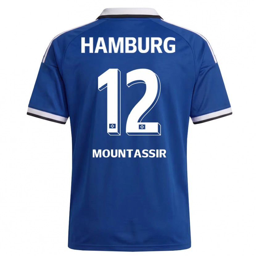 Danxen Dame Youssef Mountassir #12 Hvit Blå Bortetrøye Drakt Trøye 2026/27 Skjorter T-Skjorte
