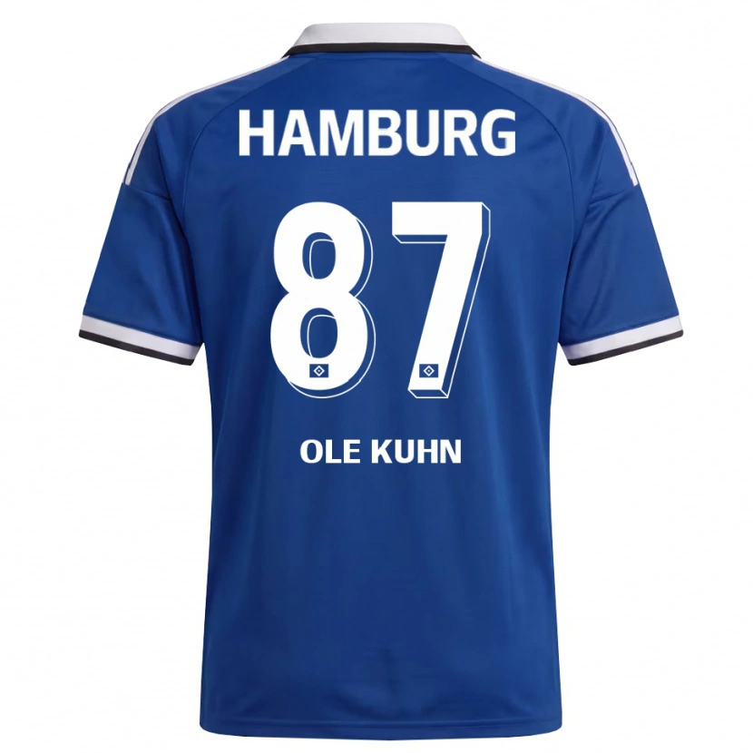 Danxen Dame Niklas Ole Kühn #87 Hvit Blå Bortetrøye Drakt Trøye 2026/27 Skjorter T-Skjorte