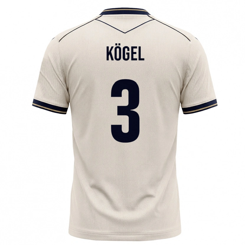 Danxen Dame Elias Kögel #3 Off-White Blekkblå Bortetrøye Drakt Trøye 2026/27 Skjorter T-Skjorte