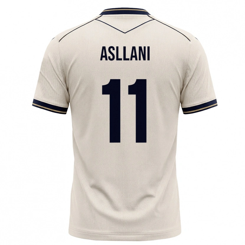 Danxen Dame Fisnik Asllani #11 Off-White Blekkblå Bortetrøye Drakt Trøye 2026/27 Skjorter T-Skjorte