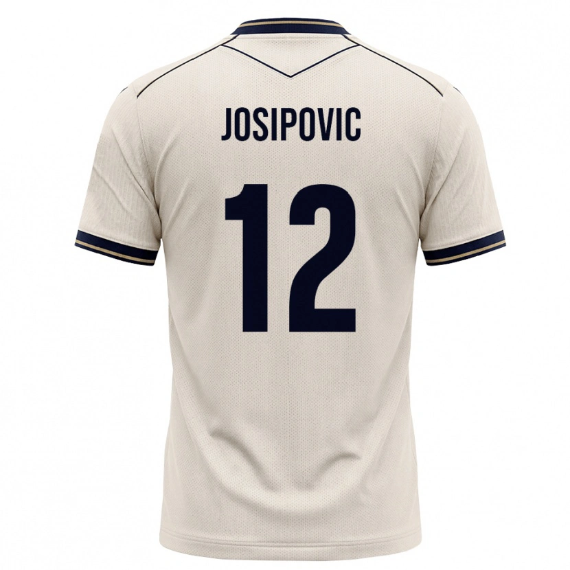 Danxen Dame Mihael Josipovic #12 Off-White Blekkblå Bortetrøye Drakt Trøye 2026/27 Skjorter T-Skjorte