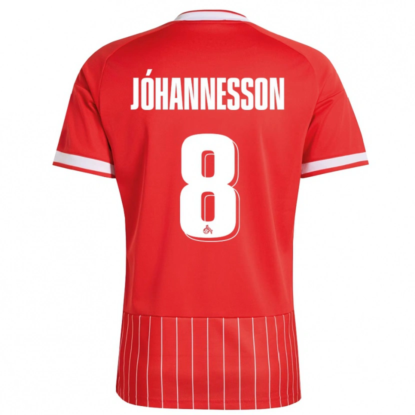 Danxen Dame Ísak Jóhannesson #8 Rød Hvit Grønn Bortetrøye Drakt Trøye 2026/27 Skjorter T-Skjorte
