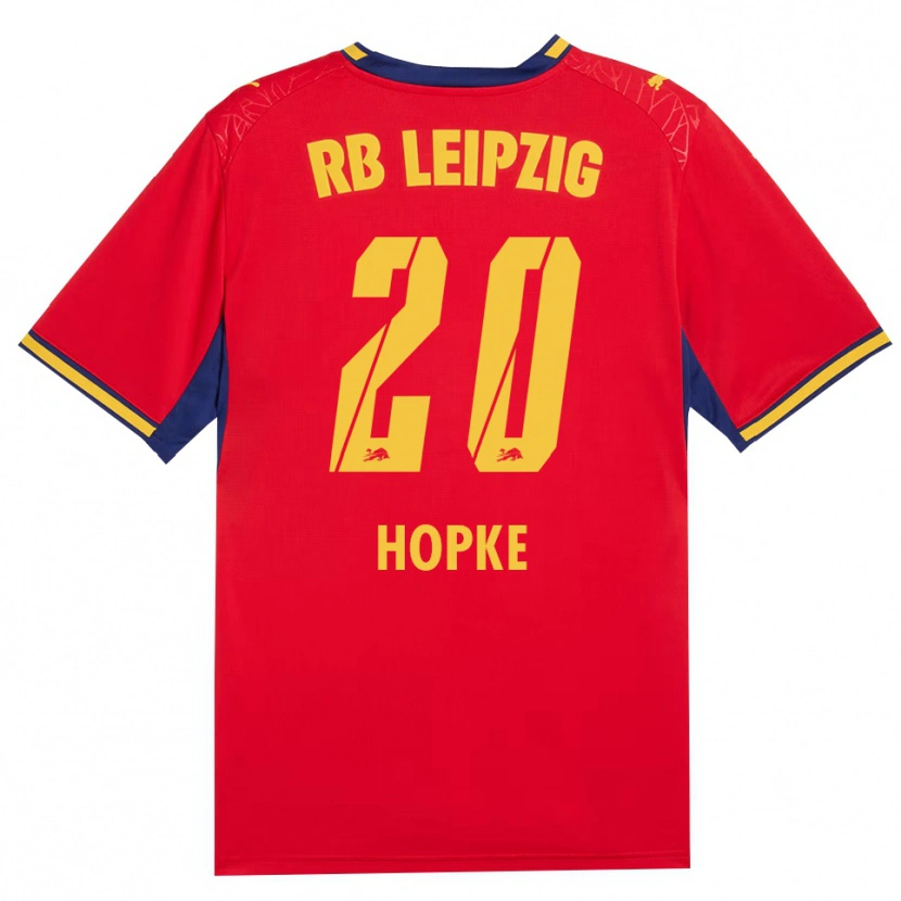 Danxen Dame Hannes Hopke #20 Rød Gul Kongeblå Bortetrøye Drakt Trøye 2026/27 Skjorter T-Skjorte