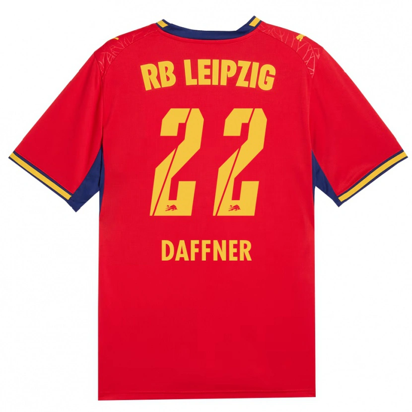 Danxen Dame Felix Daffner #22 Rød Gul Kongeblå Bortetrøye Drakt Trøye 2026/27 Skjorter T-Skjorte