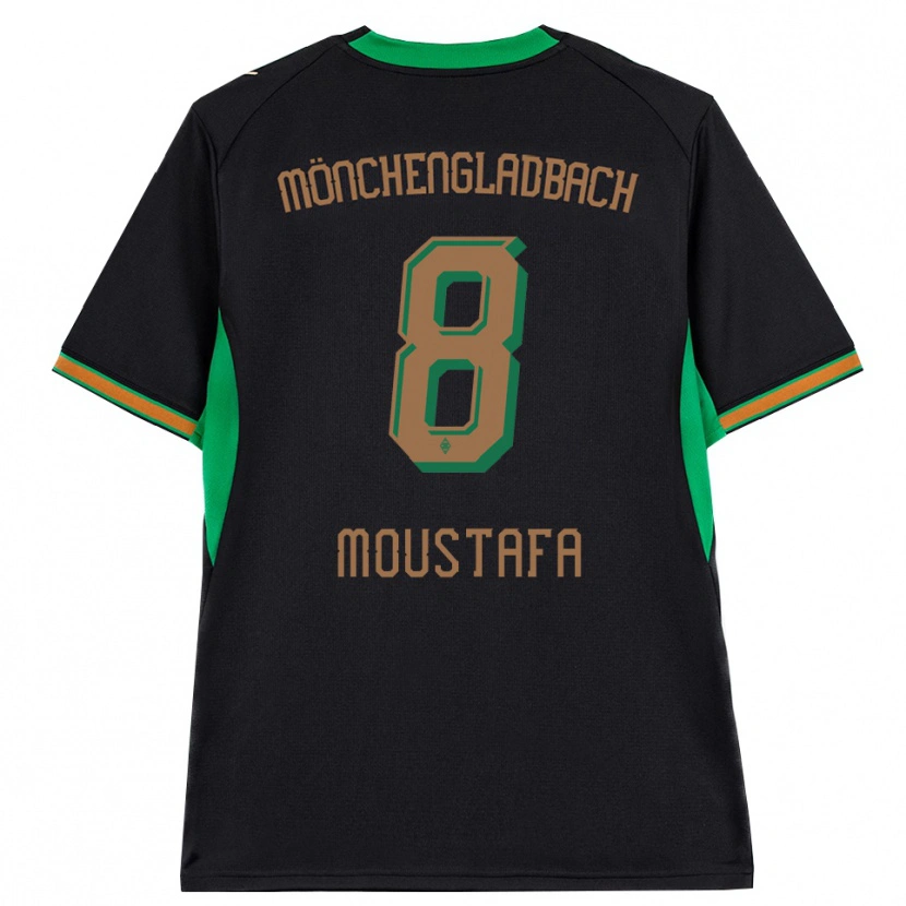 Danxen Dame Moustafa Ashraf Moustafa #8 Svart Oransje Grønn Brun Bortetrøye Drakt Trøye 2026/27 Skjorter T-Skjorte