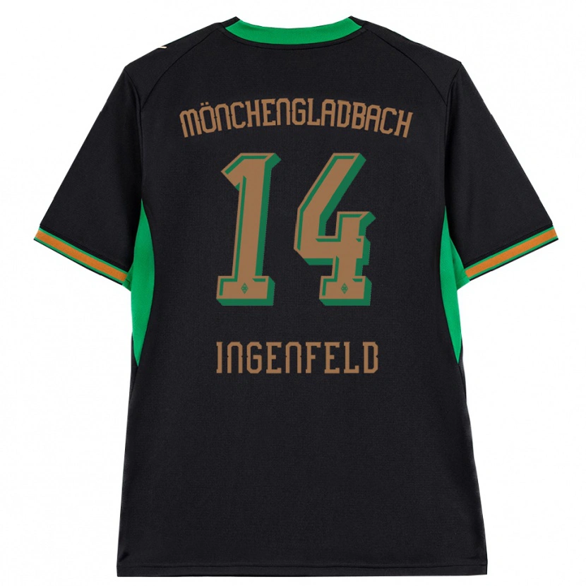 Danxen Dame Paul Ingenfeld #14 Svart Oransje Grønn Brun Bortetrøye Drakt Trøye 2026/27 Skjorter T-Skjorte
