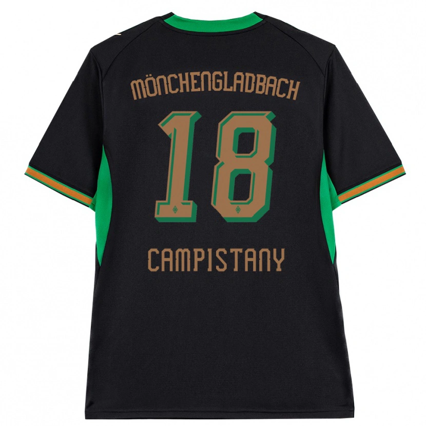Danxen Dame Erik Corominas Campistany #18 Svart Oransje Grønn Brun Bortetrøye Drakt Trøye 2026/27 Skjorter T-Skjorte