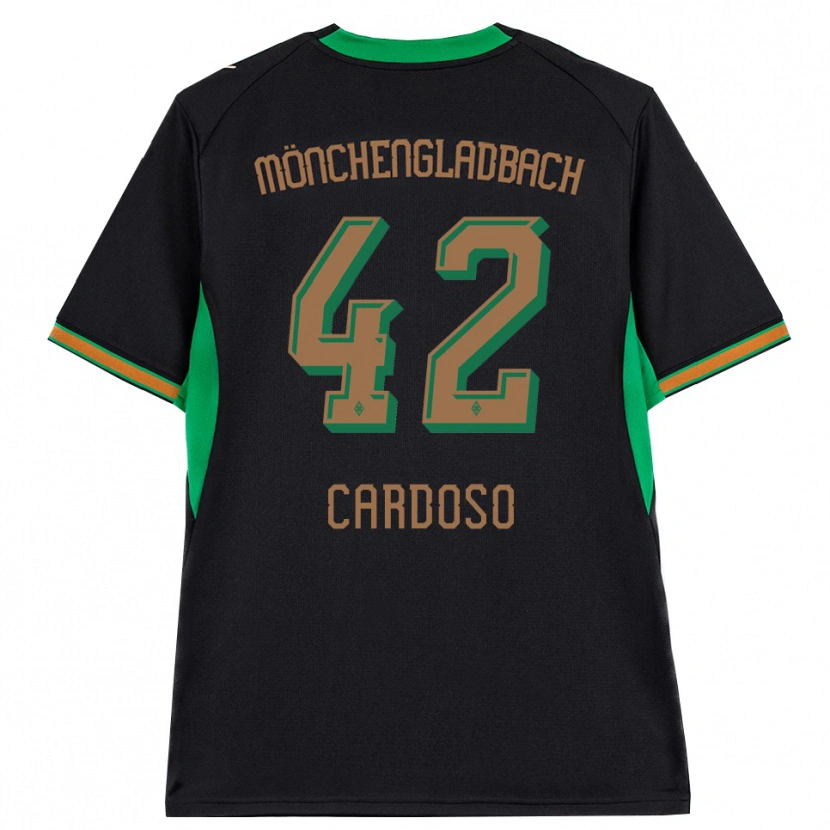 Danxen Dame Tiago Pereira Cardoso #42 Svart Oransje Grønn Brun Bortetrøye Drakt Trøye 2026/27 Skjorter T-Skjorte