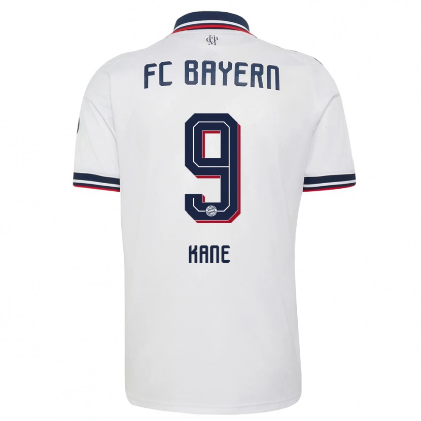 Danxen Dame Harry Kane #9 Hvit Grå Rød Bortetrøye Drakt Trøye 2026/27 Skjorter T-Skjorte