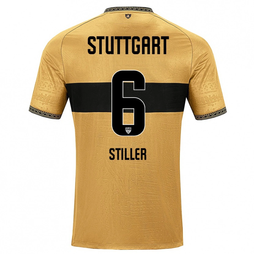 Danxen Dame Angelo Stiller #6 Brun Svart Hvit Bortetrøye Drakt Trøye 2026/27 Skjorter T-Skjorte