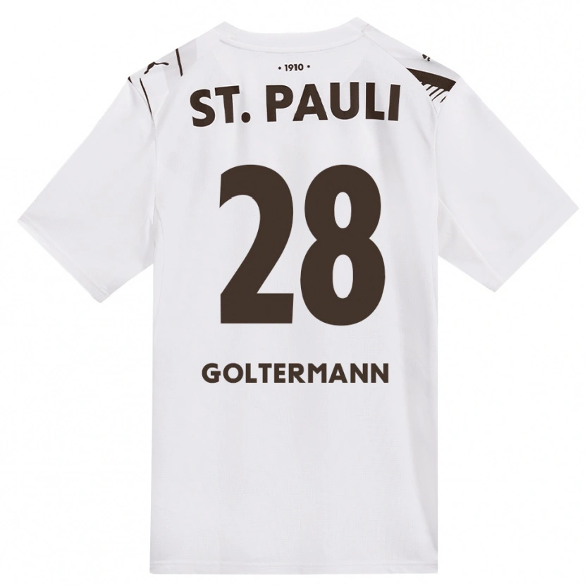 Danxen Dame Max Goltermann #28 Kaffe Hvit Rød Bortetrøye Drakt Trøye 2026/27 Skjorter T-Skjorte