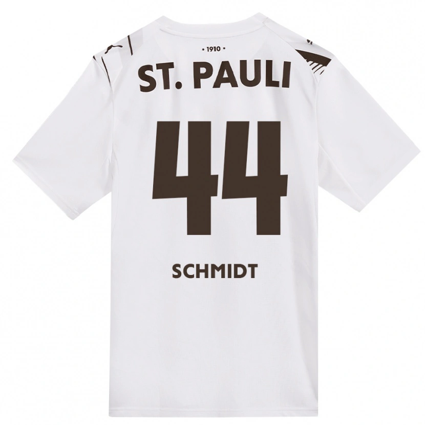 Danxen Dame Nick Schmidt #44 Kaffe Hvit Rød Bortetrøye Drakt Trøye 2026/27 Skjorter T-Skjorte