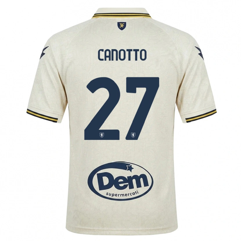 Danxen Dame Luigi Canotto #27 Oldlace Gul Svart Bortetrøye Drakt Trøye 2026/27 Skjorter T-Skjorte