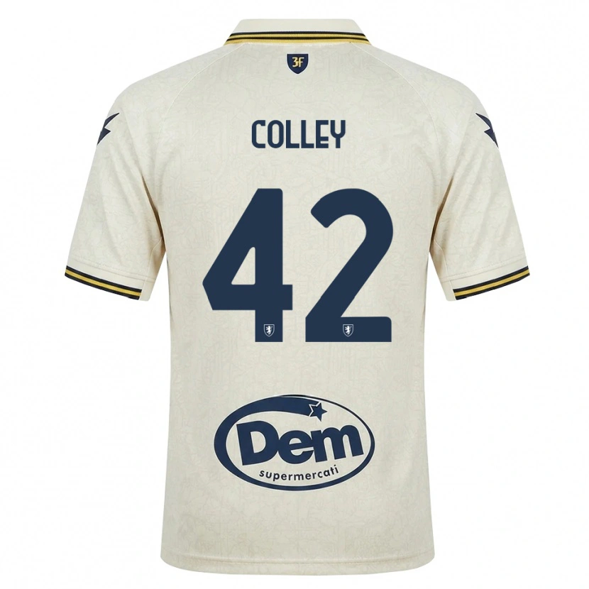 Danxen Dame Muhammed Colley #42 Oldlace Gul Svart Bortetrøye Drakt Trøye 2026/27 Skjorter T-Skjorte