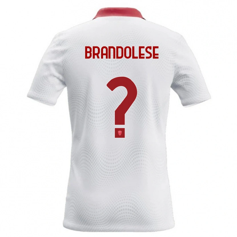 Danxen Dame Benedetto Brandolese #0 Hvit Rød Bortetrøye Drakt Trøye 2026/27 Skjorter T-Skjorte