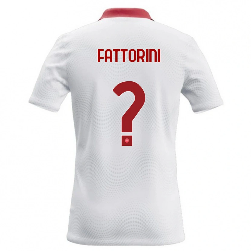 Danxen Dame Diego Fattorini #0 Hvit Rød Bortetrøye Drakt Trøye 2026/27 Skjorter T-Skjorte