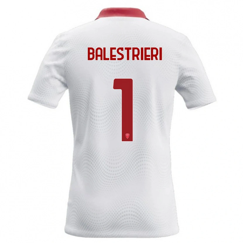 Danxen Dame Alessandro Balestrieri #1 Hvit Rød Bortetrøye Drakt Trøye 2026/27 Skjorter T-Skjorte