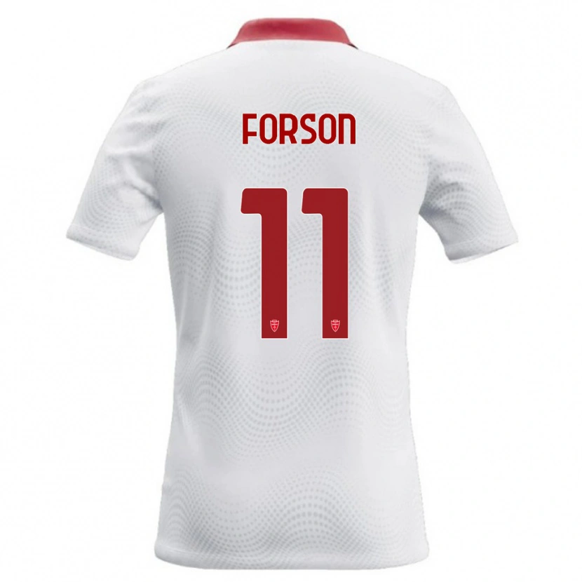Danxen Dame Omari Forson #11 Hvit Rød Bortetrøye Drakt Trøye 2026/27 Skjorter T-Skjorte
