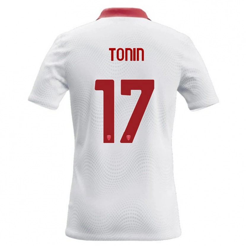 Danxen Dame Andrea Tonin #17 Hvit Rød Bortetrøye Drakt Trøye 2026/27 Skjorter T-Skjorte