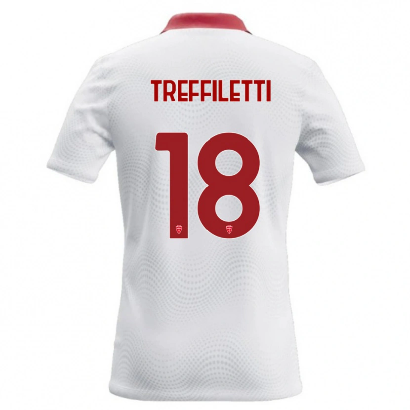 Danxen Dame Danilo Treffiletti #18 Hvit Rød Bortetrøye Drakt Trøye 2026/27 Skjorter T-Skjorte