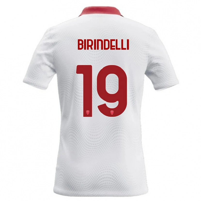 Danxen Dame Samuele Birindelli #19 Hvit Rød Bortetrøye Drakt Trøye 2026/27 Skjorter T-Skjorte