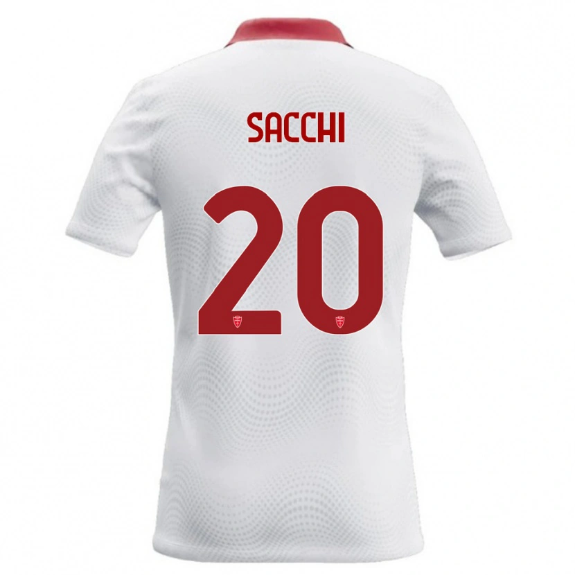 Danxen Dame Riccardo Sacchi #20 Hvit Rød Bortetrøye Drakt Trøye 2026/27 Skjorter T-Skjorte