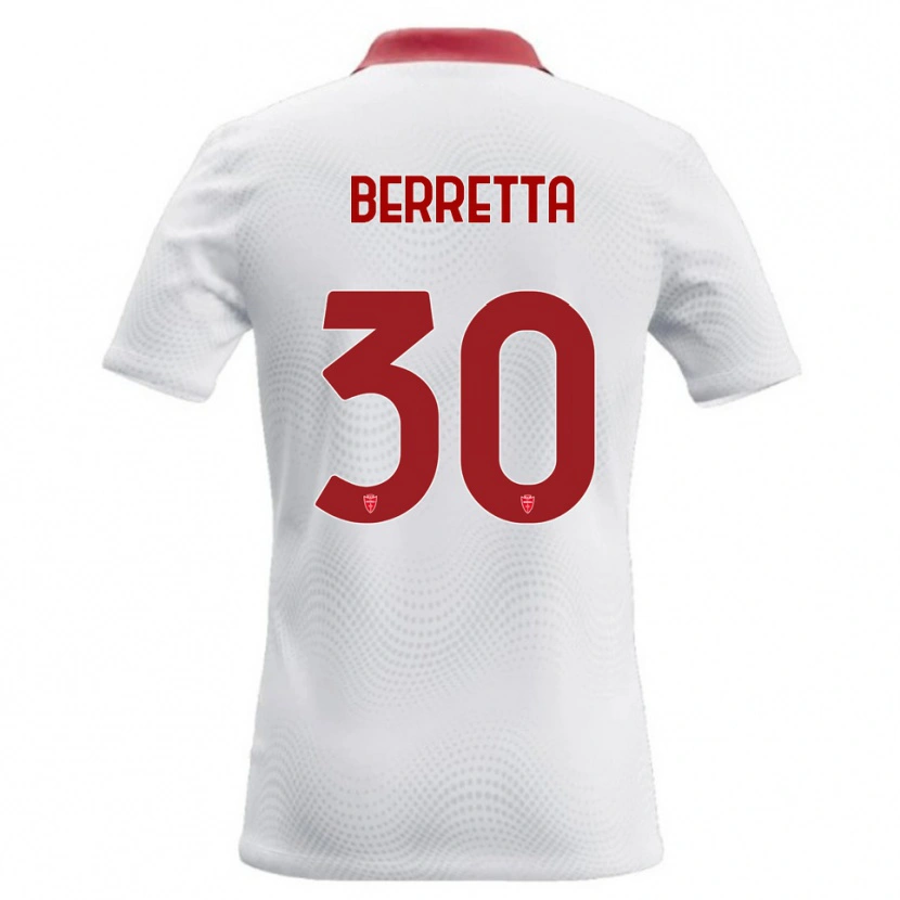 Danxen Dame Alessandro Berretta #30 Hvit Rød Bortetrøye Drakt Trøye 2026/27 Skjorter T-Skjorte