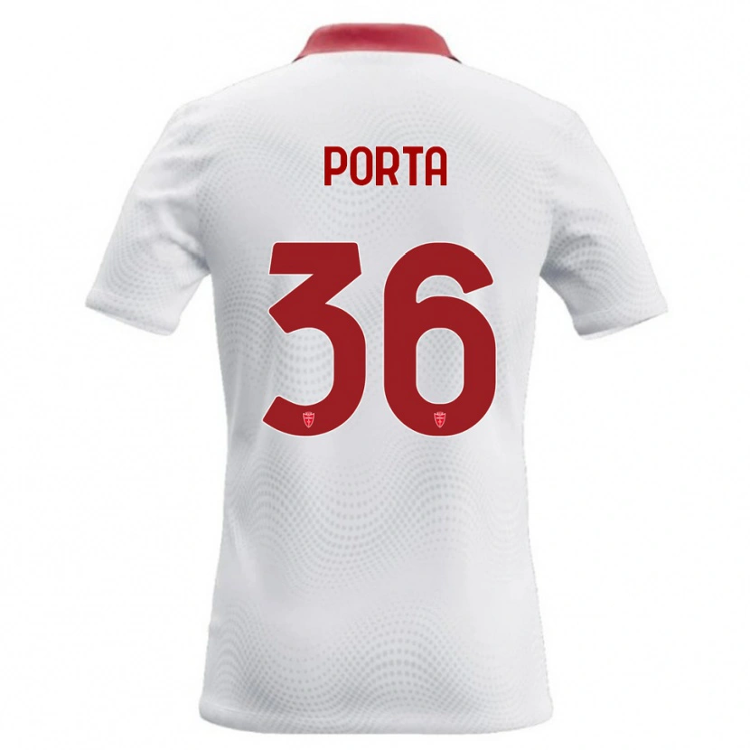 Danxen Dame Matteo Porta #36 Hvit Rød Bortetrøye Drakt Trøye 2026/27 Skjorter T-Skjorte