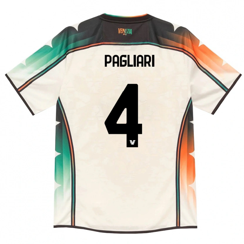Danxen Dame Alessandro Pagliari #4 Oldlace Oransje Grønn Bortetrøye Drakt Trøye 2026/27 Skjorter T-Skjorte