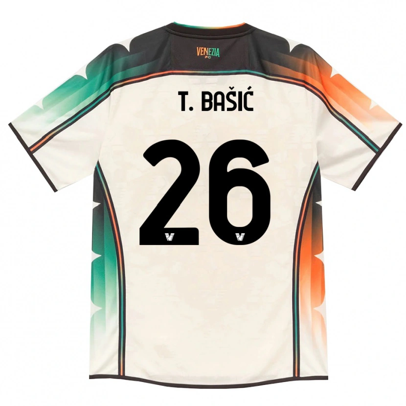 Danxen Dame Toma Bašić #26 Oldlace Oransje Grønn Bortetrøye Drakt Trøye 2026/27 Skjorter T-Skjorte