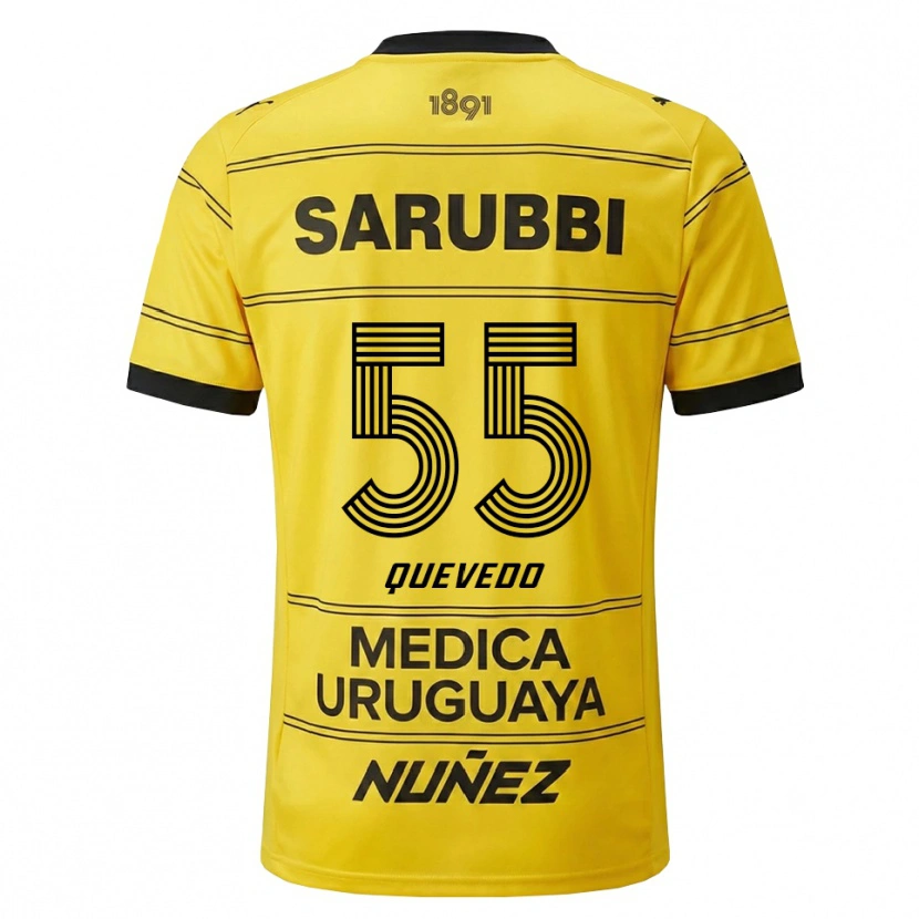 Danxen Dame Juan Quevedo #55 Gul Svart Bortetrøye Drakt Trøye 2026/27 Skjorter T-Skjorte