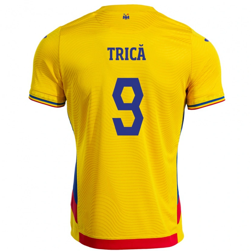 Danxen Barn Romania Atanas Trică #9 Gul Hjemmetrøye Drakt Trøye 24-26 Skjorter T-Skjorte