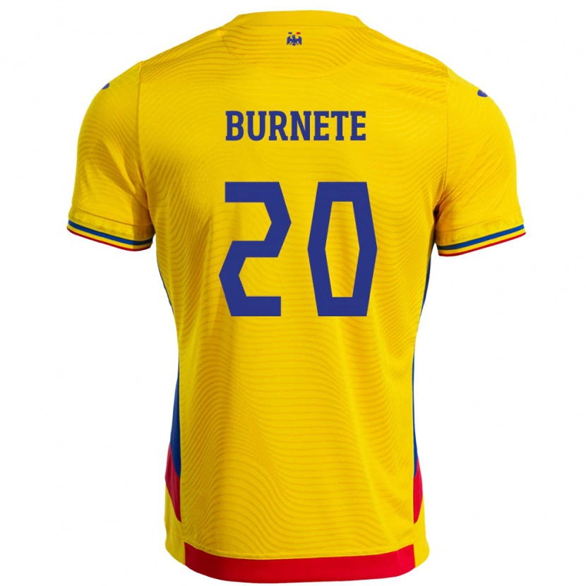 Danxen Barn Romania Rareș Burnete #20 Gul Hjemmetrøye Drakt Trøye 24-26 Skjorter T-Skjorte