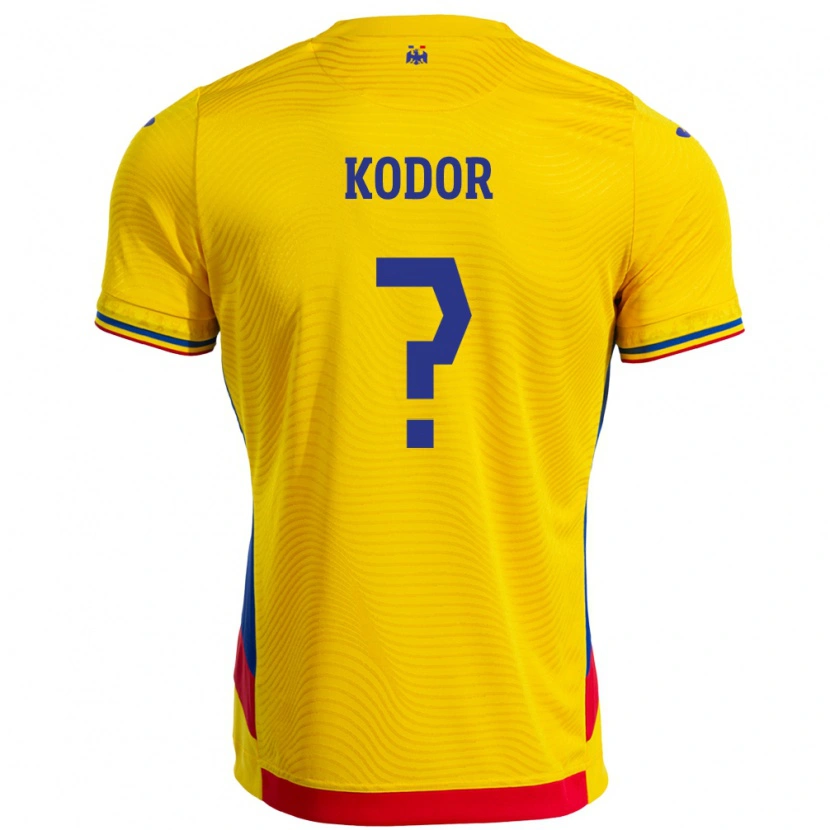 Danxen Barn Romania Jason Kodor #0 Gul Hjemmetrøye Drakt Trøye 24-26 Skjorter T-Skjorte