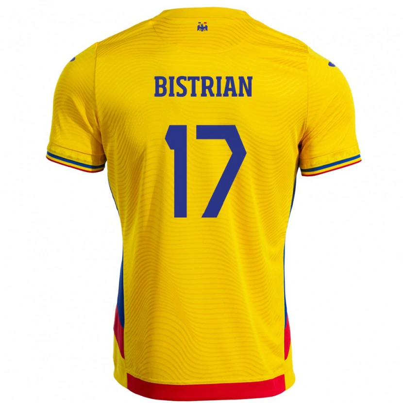 Danxen Barn Romania Claudia Bistrian #17 Gul Hjemmetrøye Drakt Trøye 24-26 Skjorter T-Skjorte