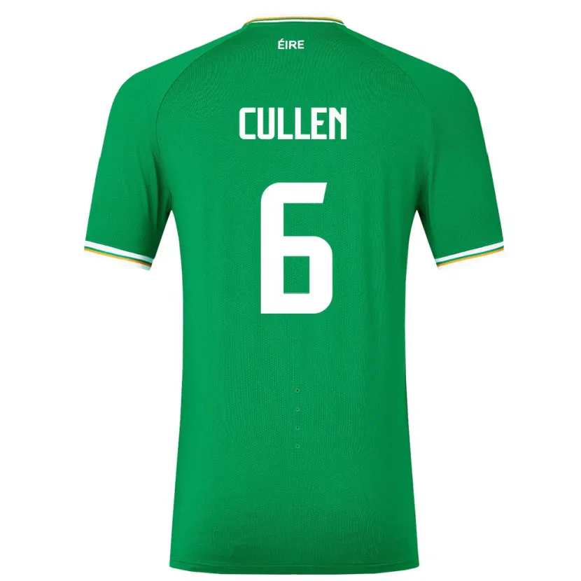 Danxen Barn Irland Josh Cullen #6 Grønn Hjemmetrøye Drakt Trøye 24-26 Skjorter T-Skjorte