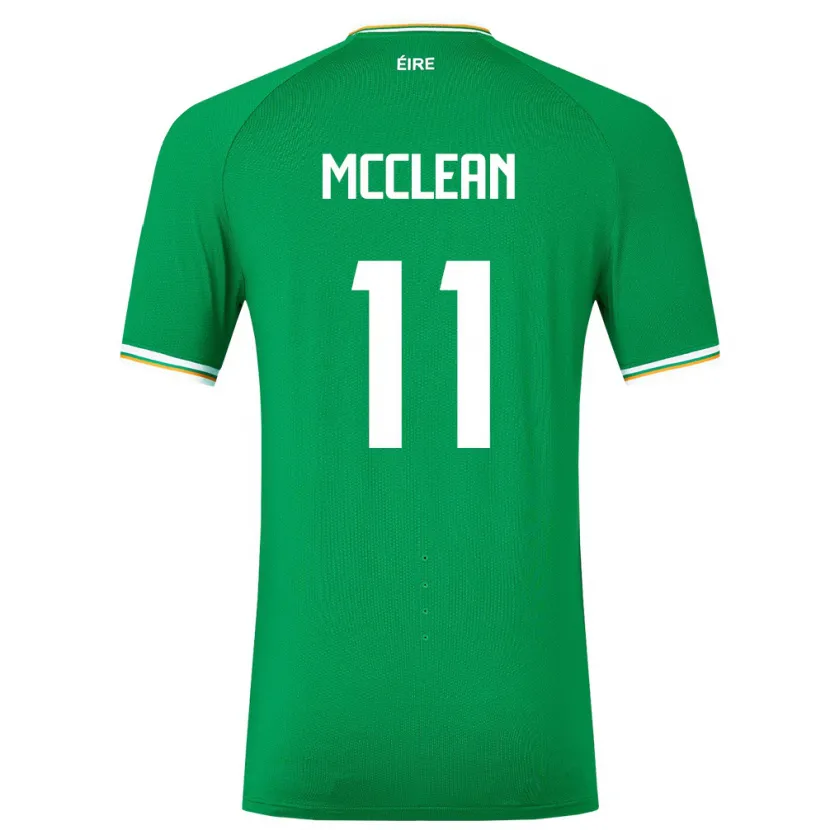 Danxen Barn Irland James Mcclean #11 Grønn Hjemmetrøye Drakt Trøye 24-26 Skjorter T-Skjorte