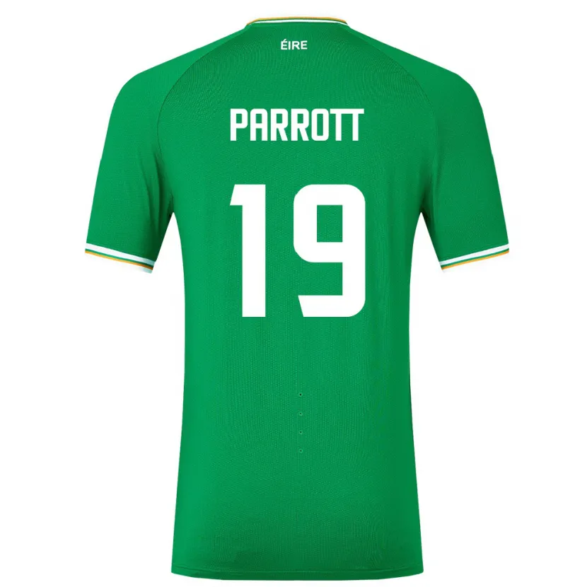 Danxen Barn Irland Troy Parrott #19 Grønn Hjemmetrøye Drakt Trøye 24-26 Skjorter T-Skjorte
