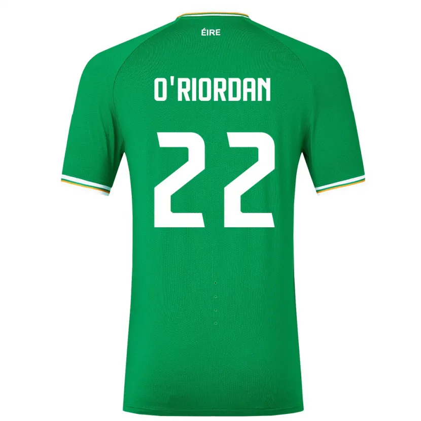 Danxen Barn Irland Connor O'riordan #22 Grønn Hjemmetrøye Drakt Trøye 24-26 Skjorter T-Skjorte