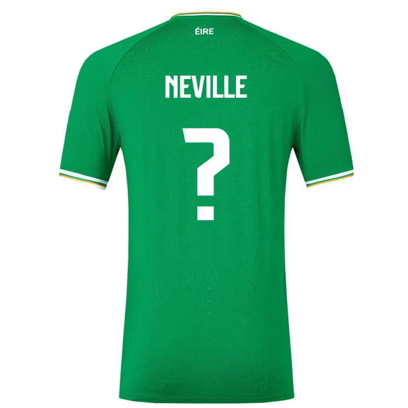 Danxen Barn Irland Harvey Neville #0 Grønn Hjemmetrøye Drakt Trøye 24-26 Skjorter T-Skjorte