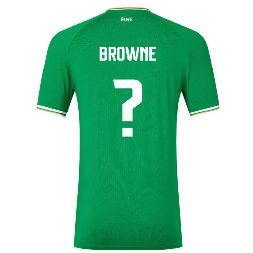 Danxen Barn Irland Luke Browne #0 Grønn Hjemmetrøye Drakt Trøye 24-26 Skjorter T-Skjorte