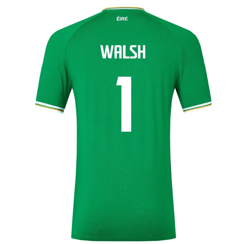 Danxen Barn Irland Conor Walsh #1 Grønn Hjemmetrøye Drakt Trøye 24-26 Skjorter T-Skjorte