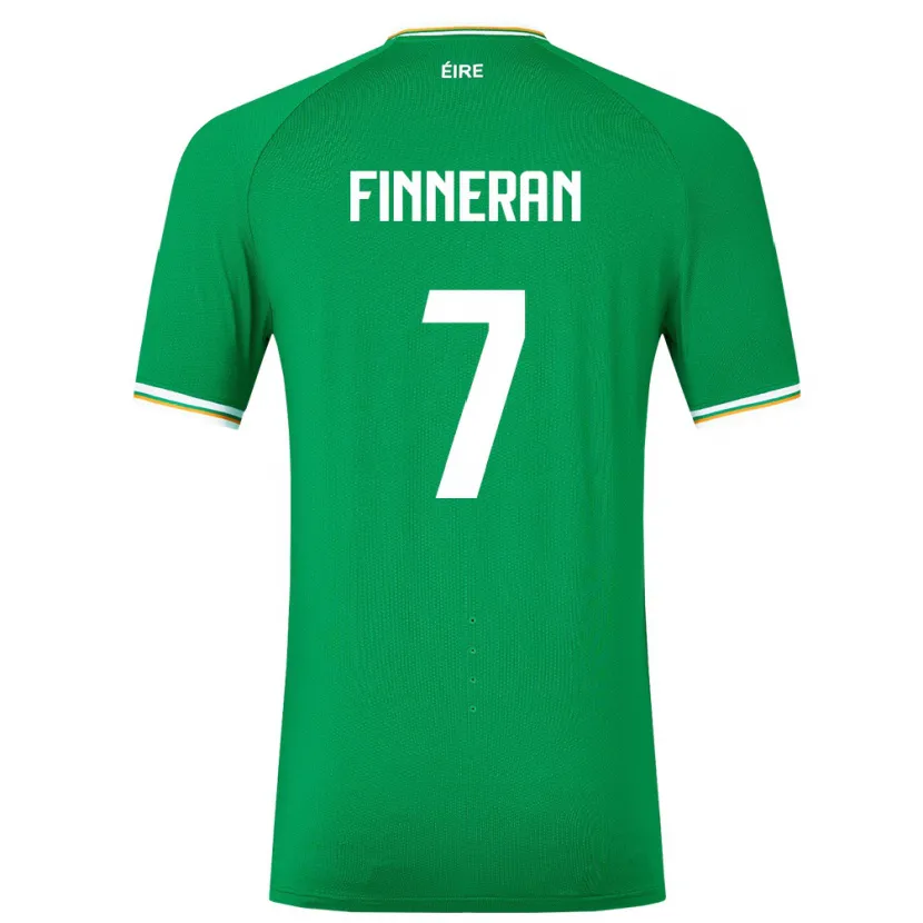 Danxen Barn Irland Rory Finneran #7 Grønn Hjemmetrøye Drakt Trøye 24-26 Skjorter T-Skjorte