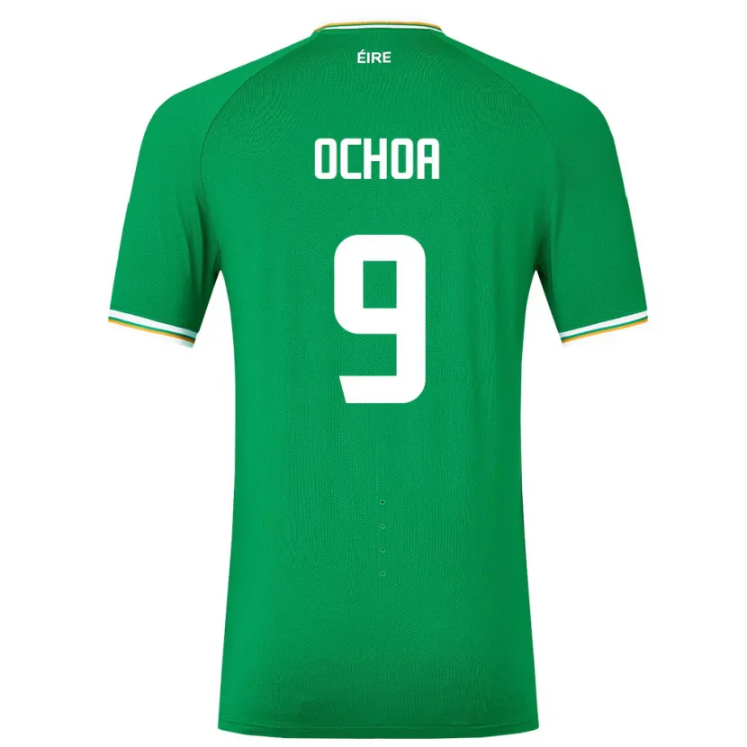 Danxen Barn Irland Aarón Ochoa #9 Grønn Hjemmetrøye Drakt Trøye 24-26 Skjorter T-Skjorte