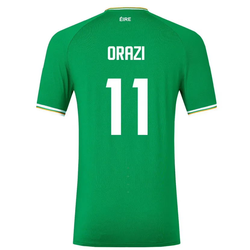 Danxen Barn Irland Ike Orazi #11 Grønn Hjemmetrøye Drakt Trøye 24-26 Skjorter T-Skjorte