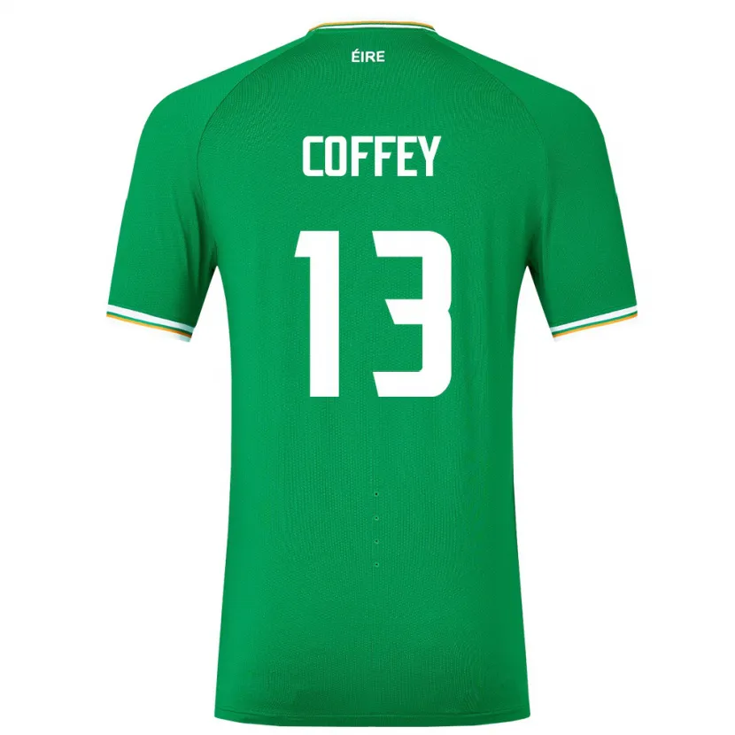 Danxen Barn Irland Fiachra Coffey #13 Grønn Hjemmetrøye Drakt Trøye 24-26 Skjorter T-Skjorte