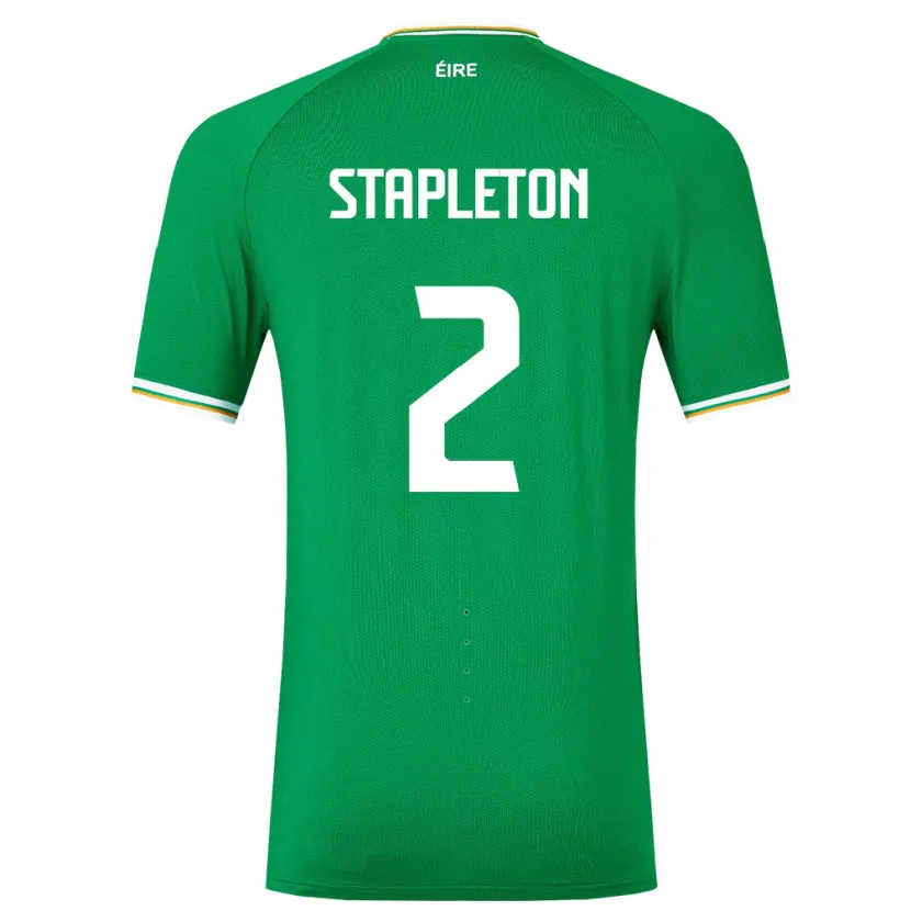 Danxen Barn Irland Jessie Stapleton #2 Grønn Hjemmetrøye Drakt Trøye 24-26 Skjorter T-Skjorte