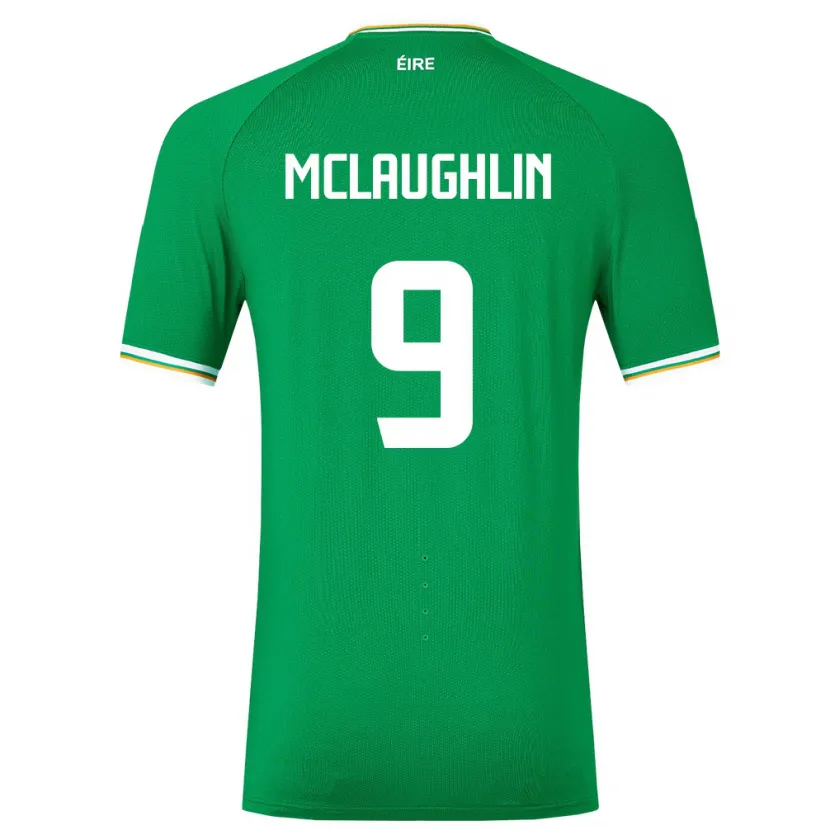 Danxen Barn Irland Erin Mclaughlin #9 Grønn Hjemmetrøye Drakt Trøye 24-26 Skjorter T-Skjorte